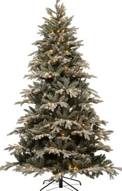 Online Künstlicher Weihnachtsbaum Glis frosted grün H 185 cm mit 270 LEDs warmweiß Künstliche Weihnachtsbäume