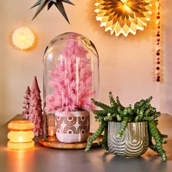 Best Künstlicher Weihnachtsbaum im Topf rosa D 23 H 50 cm Künstliche Weihnachtsbäume