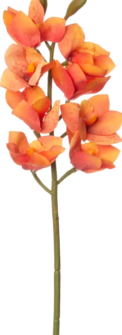 Online Kunstblume Orchidee 68 cm orange Kunstblumen