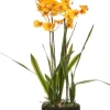 Sale Kunstpflanze Tigerorchidee gelb D 17 cm H 75 cm Kunstpflanzen