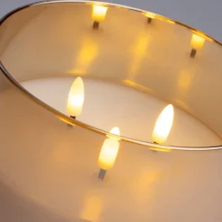 LED Kerze im Glas gold D 15 H 15 cm Led Kerzen