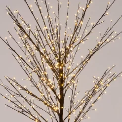 New LED Lichterbaum schwarz D 76 H 120 cm warmweiß Weihnachtsfiguren (Außen)
