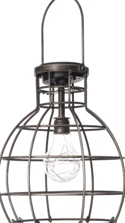 Best LED Solarleuchte D 20 H 24,5 cm antiksilber Außenleuchten Hängend|Solar Gartenleuchten