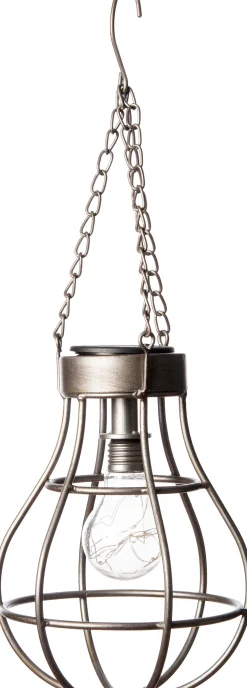 LED Solarleuchte D 17 H 51 cm antiksilber Solar Gartenleuchten|Außenleuchten Hängend