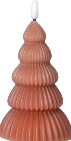 LED Stumpenkerze Weihnachtsbaum Juna dunkelbraun D 8 H 13,5 cm Led Kerzen