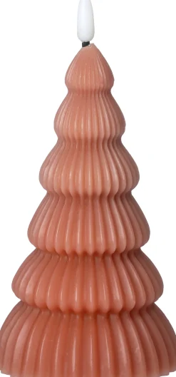 Clearance LED Stumpenkerze Weihnachtsbaum Juna dunkelbraun D 8,5 H 17,5 cm Led Kerzen