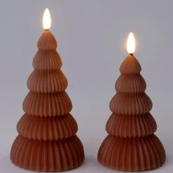 Clearance LED Stumpenkerze Weihnachtsbaum Juna dunkelbraun D 8,5 H 17,5 cm Led Kerzen