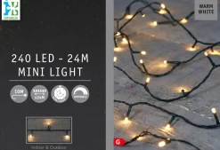Outlet Lichterkette 24 m mit 240 LEDs warmweiß Weihnachtsbaumbeleuchtung