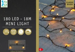 New Lichterkette  außen 18 m mit 180 LEDs klassisch warm Weihnachtsbaumbeleuchtung