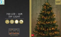 Hot Lichterkette außen 16 m mit 700 LEDs klassisch warm Weihnachtsbaumbeleuchtung