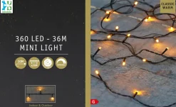 Discount Lichterkette außen 36 m mit 360 LEDs klassisch warm Weihnachtsbaumbeleuchtung