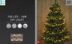 Sale Lichterkette außen 16 m mit 700 LEDs warmweiß Weihnachtsbaumbeleuchtung