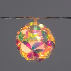 Lichterkette Ball Irisierend mit 10 Lichtern warmweiß 5 x 5 x 165 cm Motiv-Lichterketten