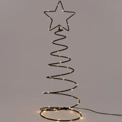Outlet Lichterkette Stern-Spirale mit 60 LEDs warmweiß D 20 H 56 cm Weihnachtsleuchten