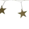 Lichterkette Sterne transparant / gold mit 20 LEDs warmweiß 2 m Motiv-Lichterketten