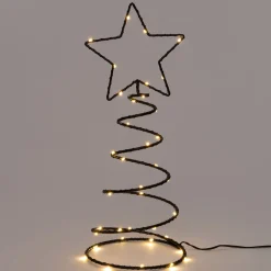 Online Lichterkette Stern-Spirale mit 40 LEDs warmweiß D 15 H 40 cm Weihnachtsleuchten