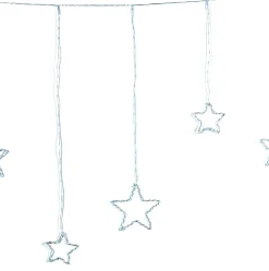 Sale Lichtervorhang Sterne mit 364 LEDs warmweiß 2 m Eisregen Lichterketten