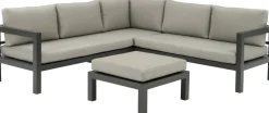 Lounge-Set Nola 4-Sitzer Aluminium grau Lounge-Sets|Lounge-Sets