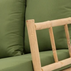 Outlet Loungesofa Fleur 3-Sitzer Bambus Loungesofas|Loungesofas