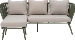 Outlet Loungesofa Iris 3-Sitzer mit Chaiselongue grün Loungesofas|Loungesofas
