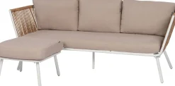 Discount Loungesofa 3-Sitzer Iris mit Chaiselongue natur / weiß Loungesofas|Loungesofas