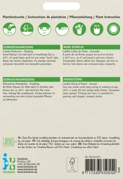 Best Männertreu (Lobelia erinus 'Perlenkette') Blumensamen-Mischung Saatgut|Blühende Pflanzen