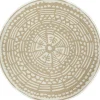Clearance Outdoor-Teppich Decor rund beige D 180 cm Outdoor-Teppiche