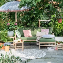 Clearance Outdoor-Teppich Decor rund beige D 180 cm Outdoor-Teppiche