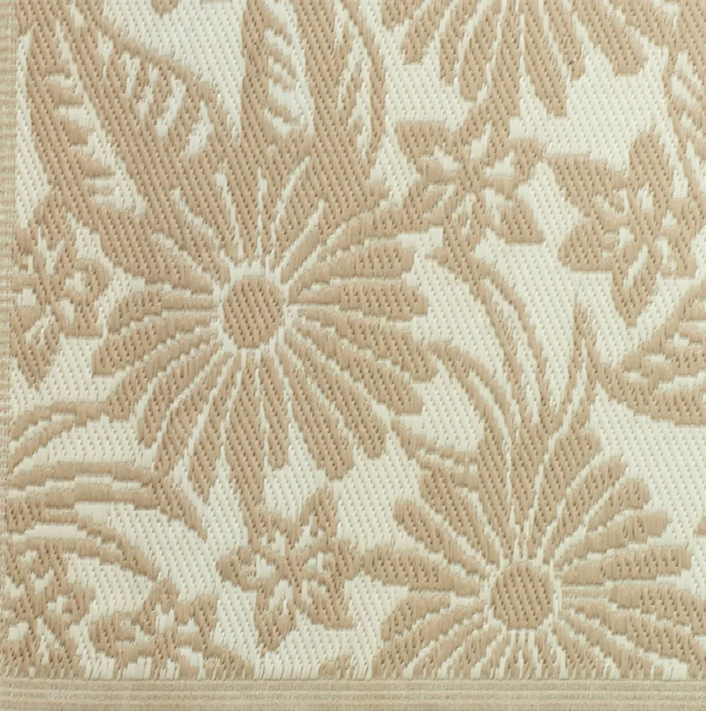 Sale Outdoor-Teppich Bloom beige 180 x 120 cm Outdoor-Teppiche