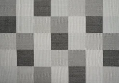 Outlet Outdoor-Teppich kariert grau 160 x 230 cm Outdoor-Teppiche