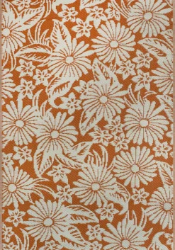 Sale Outdoor-Teppich Bloom orange 180 x 120 cm Outdoor-Teppiche
