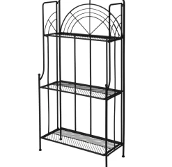 Discount Pflanzenregal Tjibbe schwarz 60 x 27,5 x 120 cm Pflanztische & -Regale