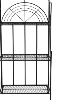 Discount Pflanzenregal Tjibbe schwarz 60 x 27,5 x 120 cm Pflanztische & -Regale