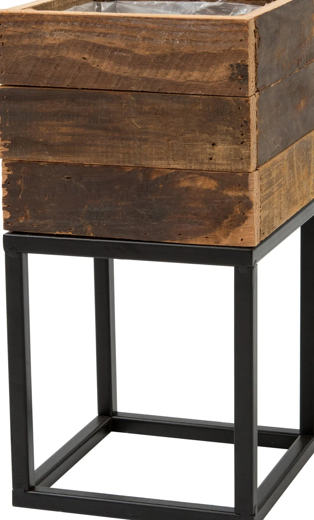 Best Pflanzkübel Miles mit Ständer schwarz / Holz 18 x 18 x 34 cm Blumentöpfe|Blumentöpfe & Pflanzgefäße