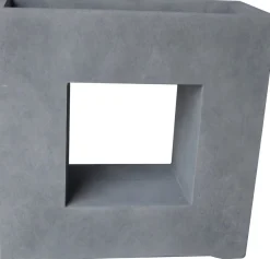 Online Pflanzkübel mit Fenster 68 x 27 x 68 cm grau Pflanzkübel|Blumentöpfe & Pflanzgefäße