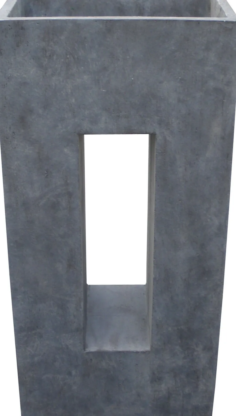 Online Pflanzkübel-Säule mit Fenster 45 x 27 x 96 cm grau Pflanzkübel|Blumentöpfe & Pflanzgefäße