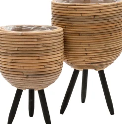 Clearance Pflanzkorb auf Füßen Holz 30 x 30 x 48 cm Pflanzkörbe|Blumentöpfe & Pflanzgefäße