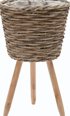 Discount Pflanzkorb auf Füßen Holz 27 x 27 x 45 cm Pflanzkörbe|Blumentöpfe & Pflanzgefäße