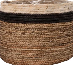 Outlet Pflanzkorb Didi naturell / schwarz / weiß D 30 H 30 cm Pflanzkörbe|Pflanzkörbe