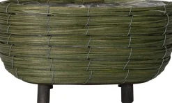Clearance Pflanzkorb mit Füßen Dewi grün D 29 H 15 cm Pflanzkörbe|Blumentöpfe & Pflanzgefäße