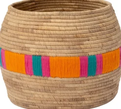 Outlet Pflanzkorb Moya naturell / orange D 43 H 35 cm Pflanzkörbe|Pflanzkörbe