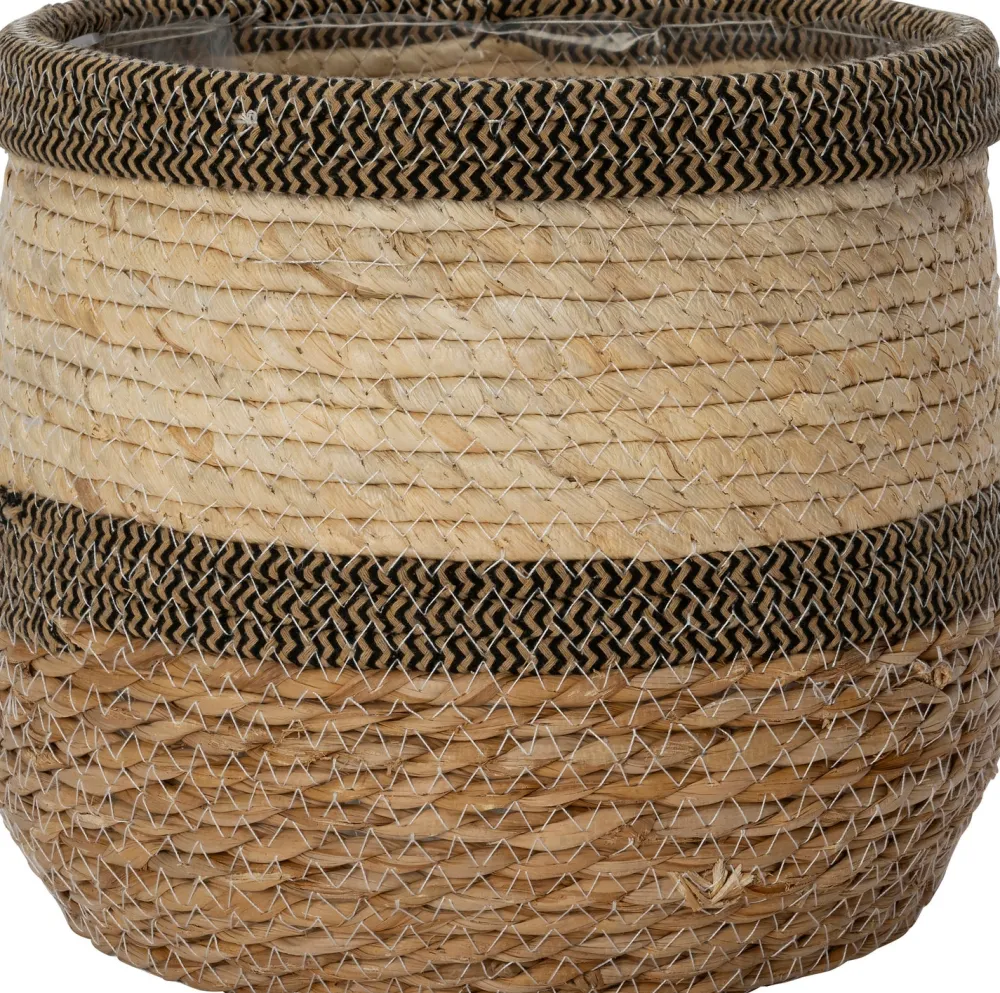 Best Pflanzkorb Seven naturell / schwarz D 23 H 23 cm Pflanzkörbe|Pflanzkörbe