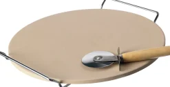 Hot Pizzastein für Grill mit Pizzaschneider Pizzasteine