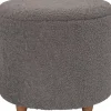 Best Pouf Onne met Stauraum hellgrau D 50 H 45 cm Poufs