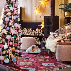 Outlet Pouf Onne met Stauraum hellrosa D 50 H 45 cm Poufs