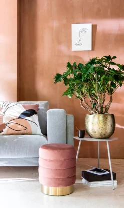 Pouf Tate rosa D 40 H 43 cm Poufs