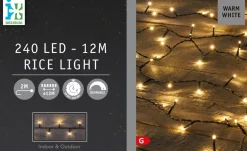 Online Reiskorn Lichterkette 12 m mit 240 LEDs warmweiß Weihnachtsbaumbeleuchtung