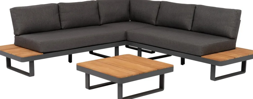 Discount 4-Sitzer Loungeset Thom Aluminium anthrazit Lounge-Sets|Lounge-Sets