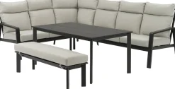 Hot 6-Sitzer Loungeset Marseille Aluminium anthrazit Lounge-Sets|Lounge-Sets