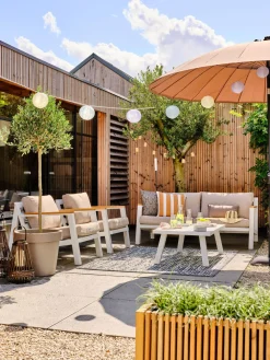 Hot 4-Sitzer Lounge-Set Clara weiß Lounge-Sets|Lounge-Sets